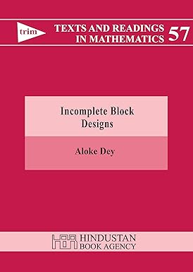 Incomplete Block Designs