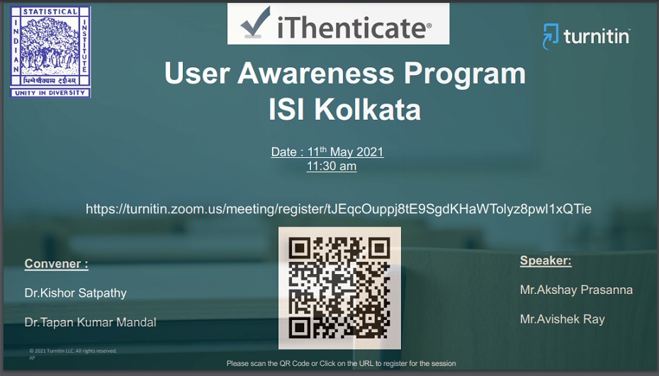 User awareness program on Research Metrics and Ranking