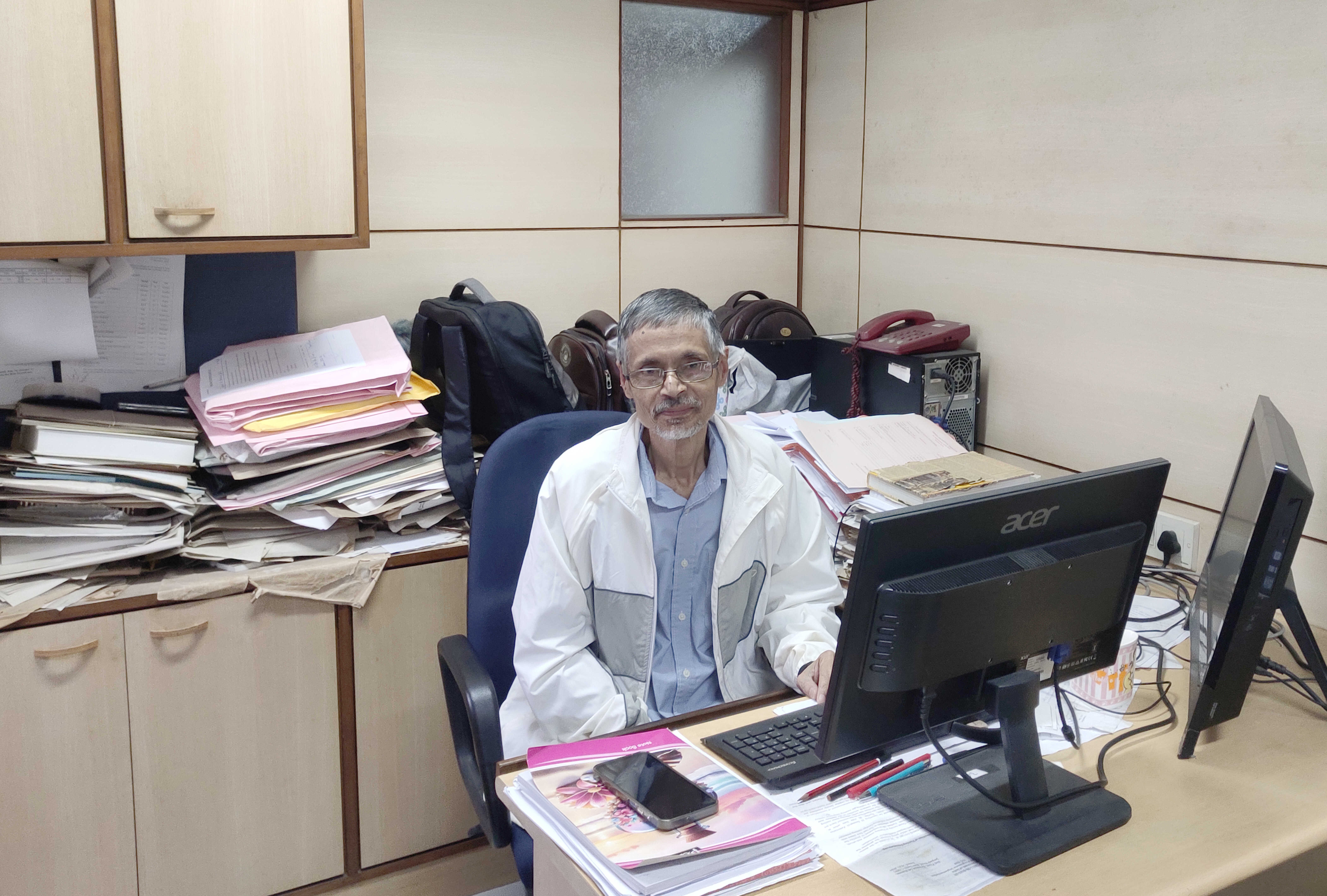 GKB at his office